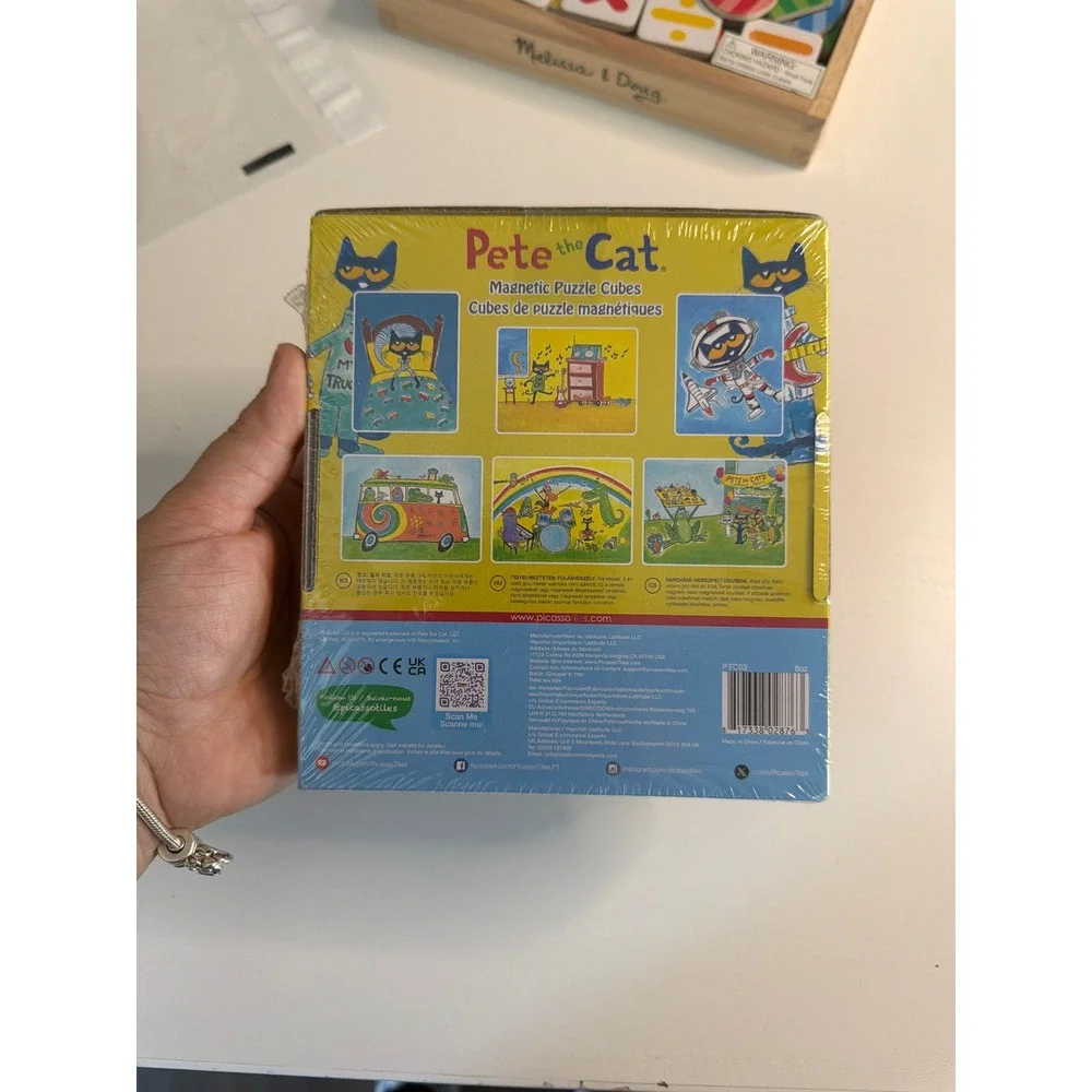Pete the Cat Magnetic Puzzle Cubes PicassoTiles STEAM Toy Set PTC03 New Sealed